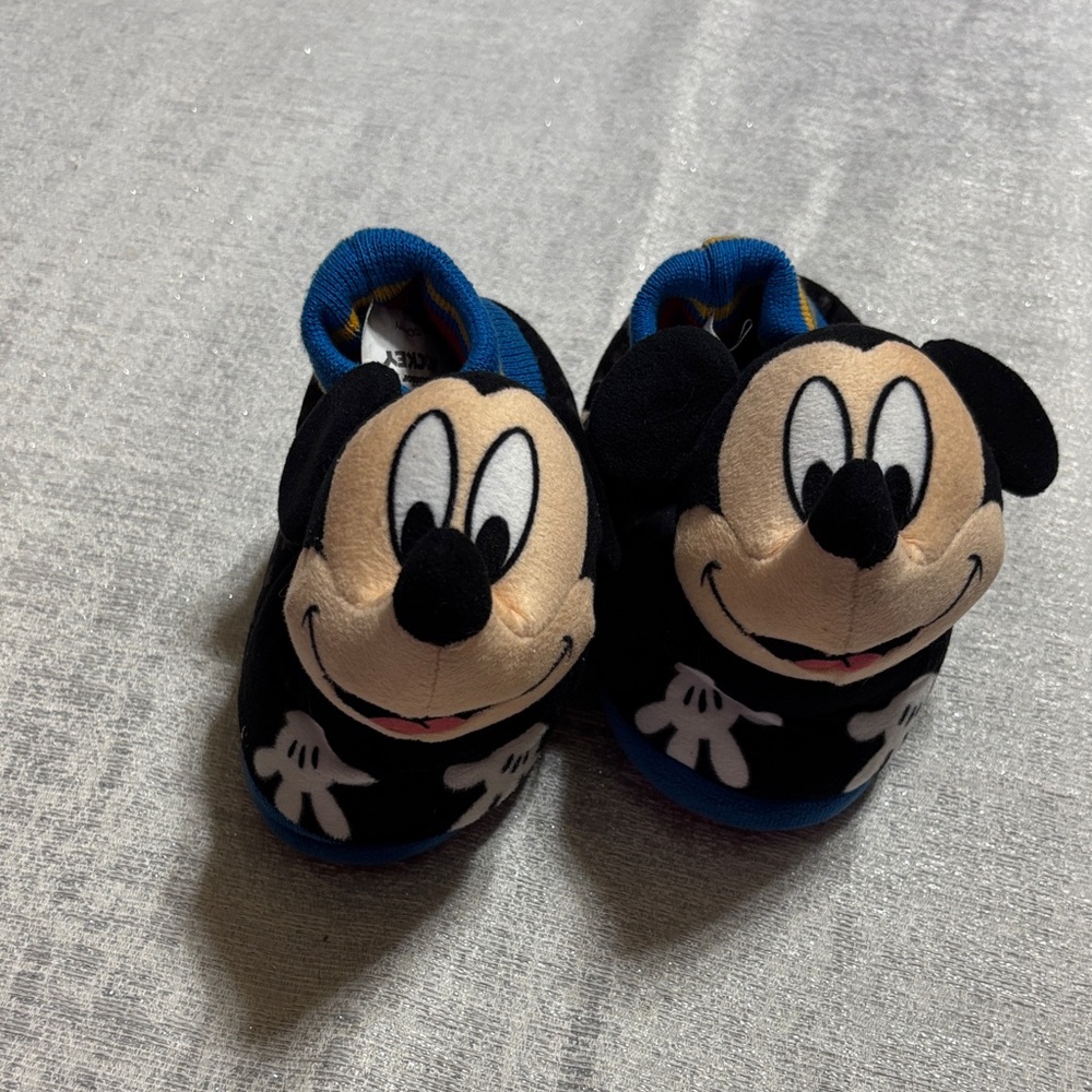 Disney Mickey Mouse Black and Blue Kids Slippers